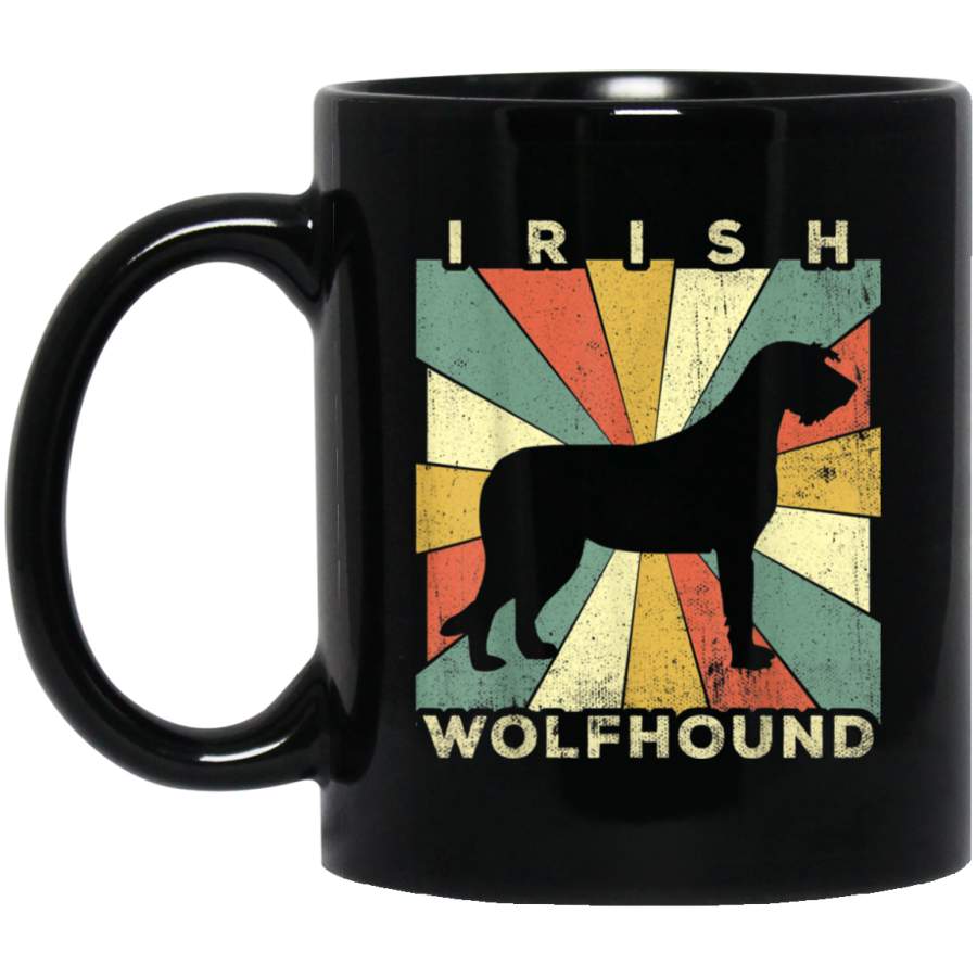 Irish Wolfhound Dog Retro 70s Vintage Gift Mug