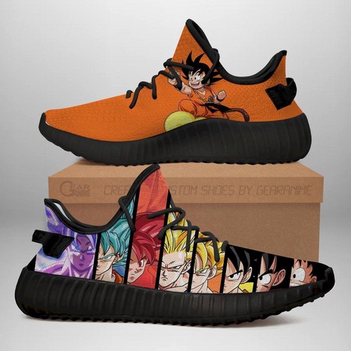 Best Goku Evolution Yeezy Shoes Dragon Ball Anime Sneakers Fan