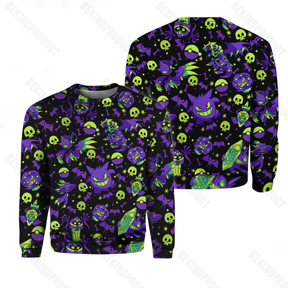 Scary Halloween Crewneck Sweatshirt All Over Print Sweatshirt For Men & Women