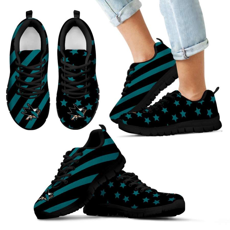 Splendid Star Mix Edge Fabulous San Jose Sharks Sneakers