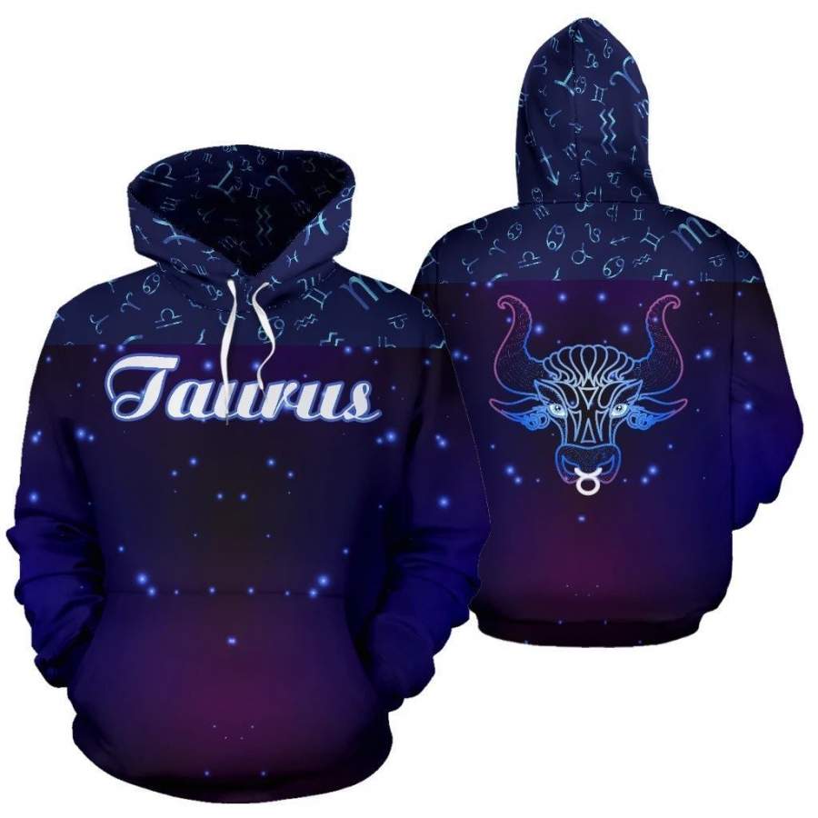 Taurus Zodiac All Over Hoodie NTH140832