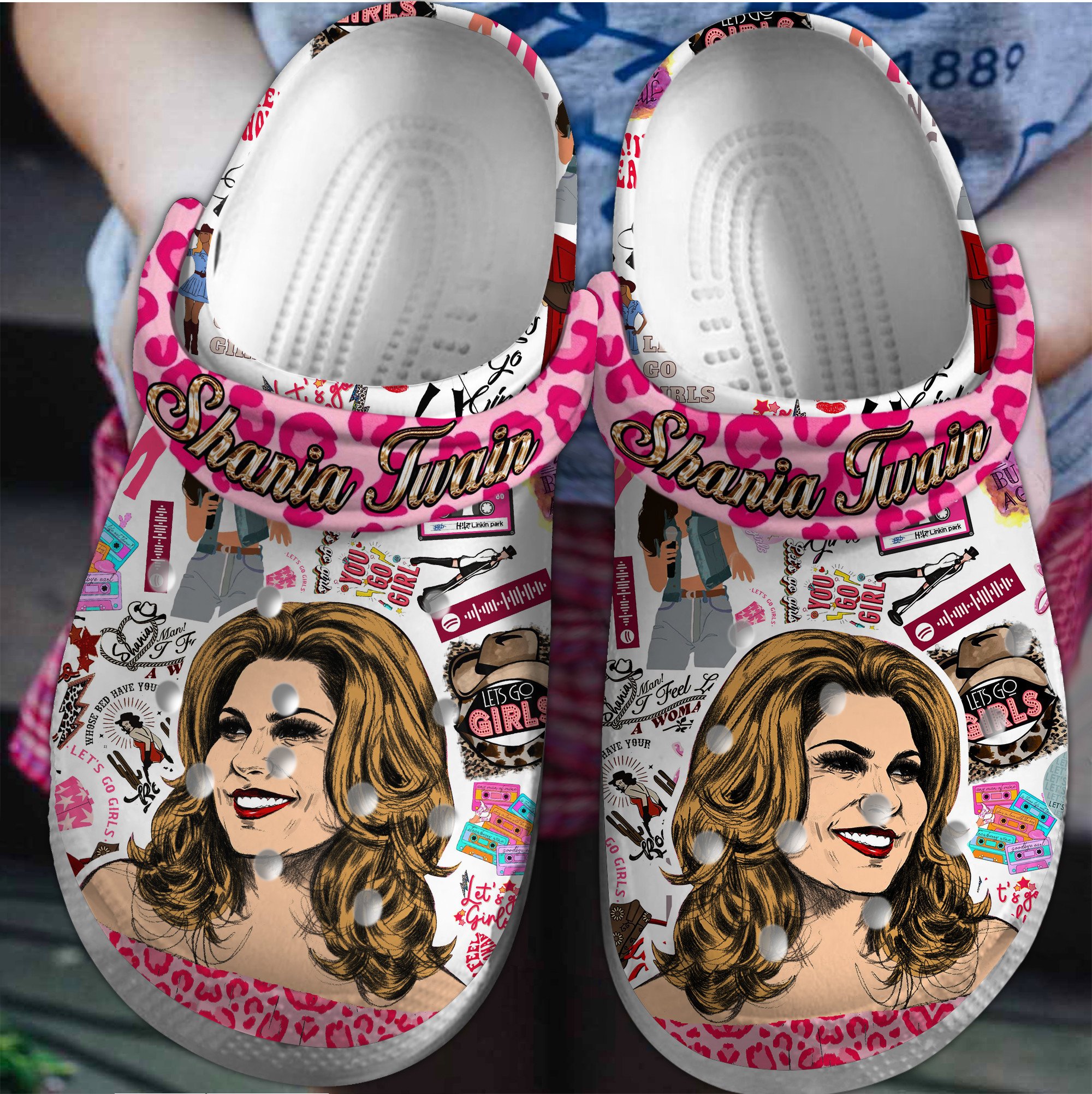 Shania Twain Music Crocs Crocband Clogs Shoes Comfortable For Men Women and Kids