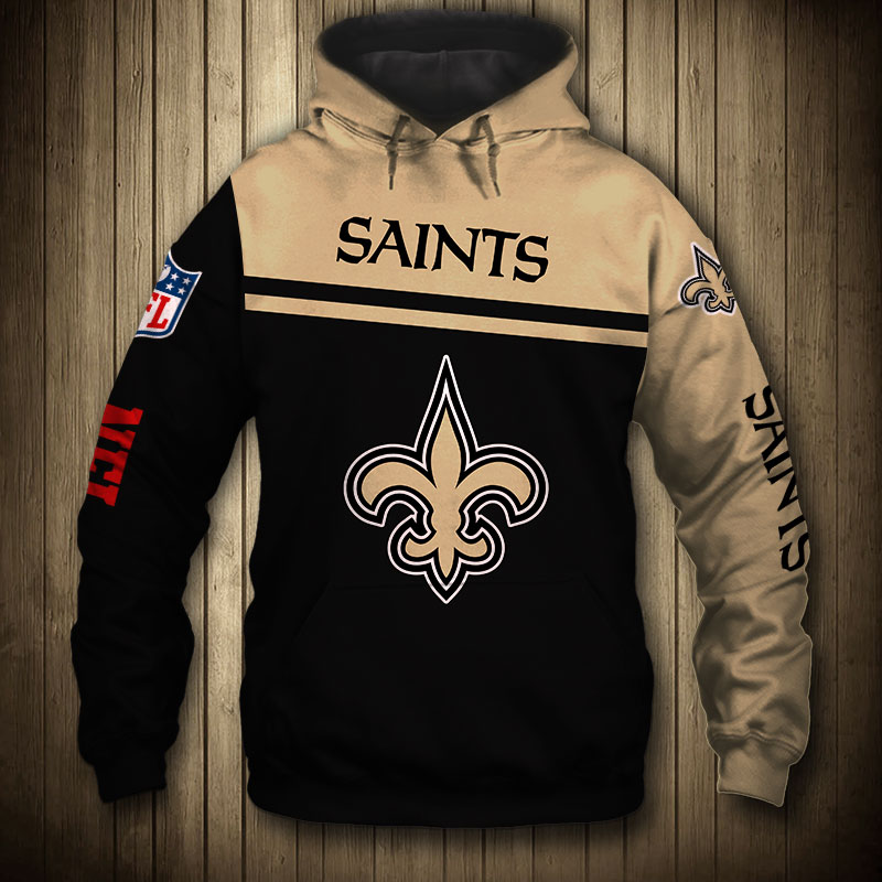 New Orleans Saints 3D Skull Zip Hoodie Pullover Sweatshirt For Fans