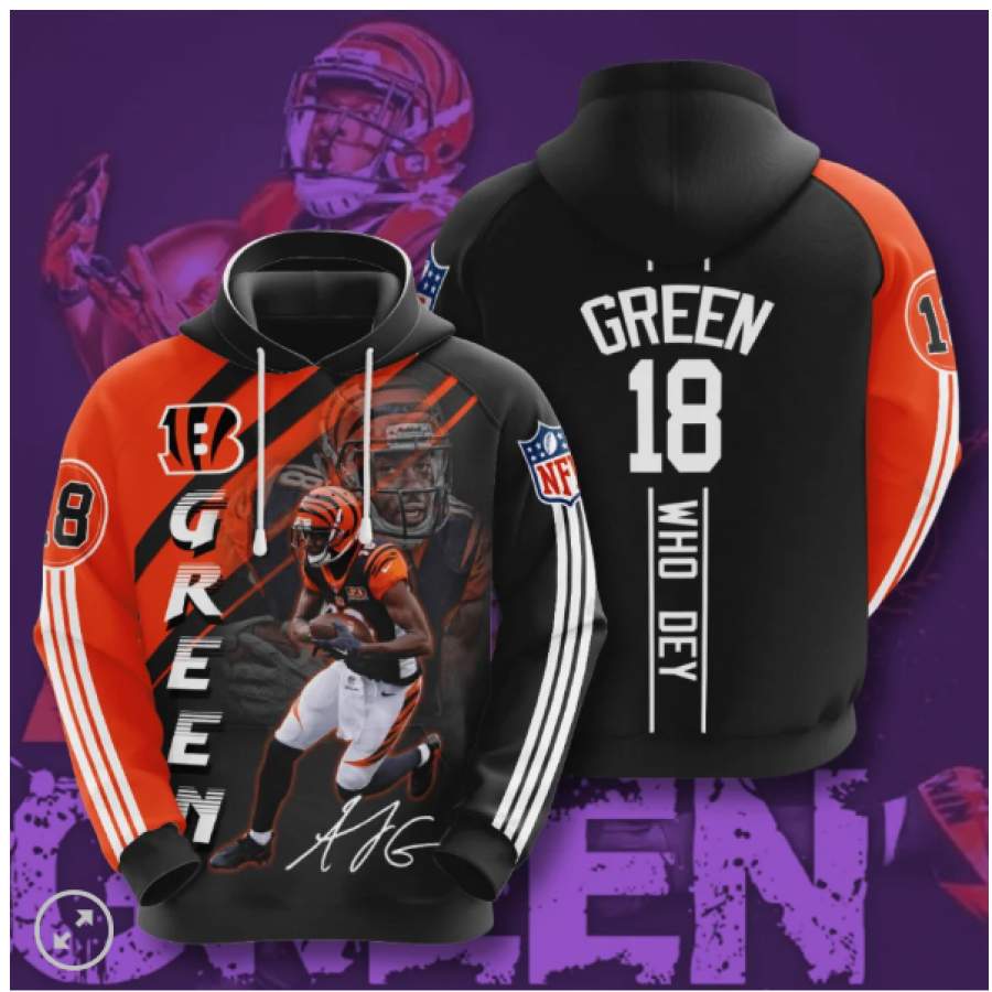 Aj Green Cincinnati Bengals Hoodie Unisex 3D All Over Print