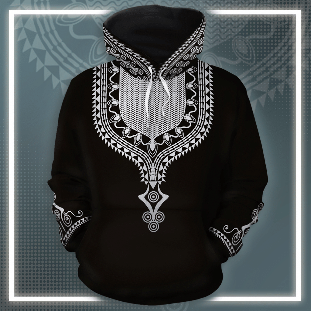 Dashiki Color Black Unique Design 3D Printed Sublimation Hoodie Hooded Sweatshirt Comfy Soft And Warm For Men Women S to 5XL CTC1501583