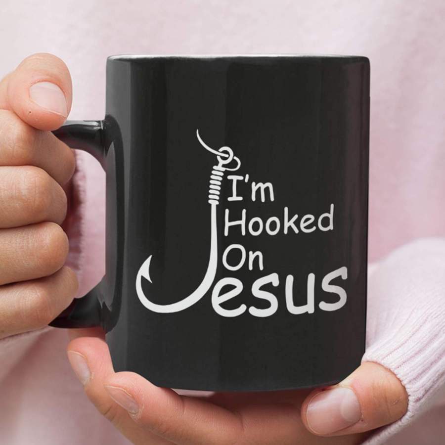 I’m hooked on Jesus coffee mug