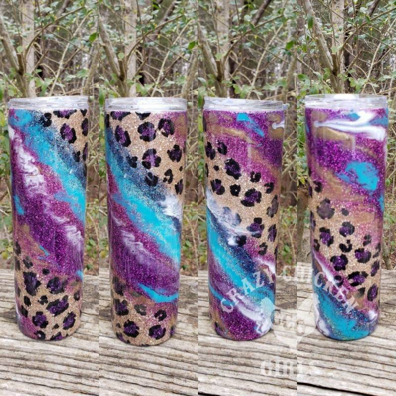 Gypsy Leopard Glitter Tumbler