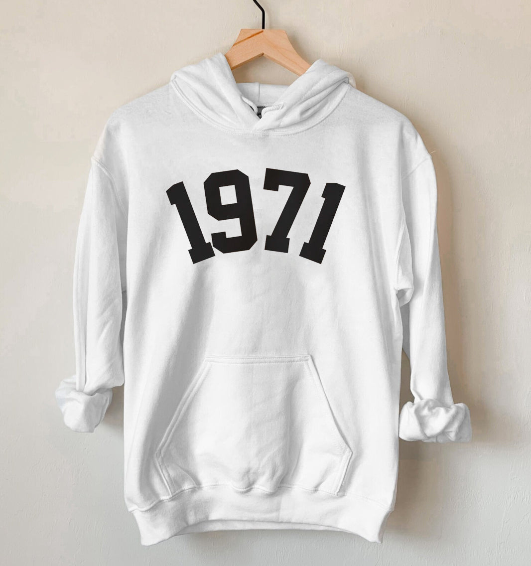 1971 Birthday Year Number Hoodie For Women, Womens 50Th Birthday Hoodie, Cute Birthday Gift, Awesome 50Th, 50Th In 1971 Hoodie For Her