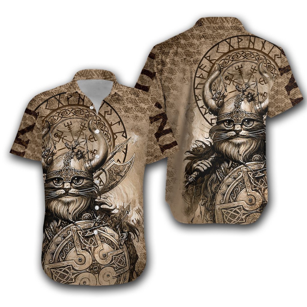 Classic Cat Viking Hawaii Shirt Ha63026