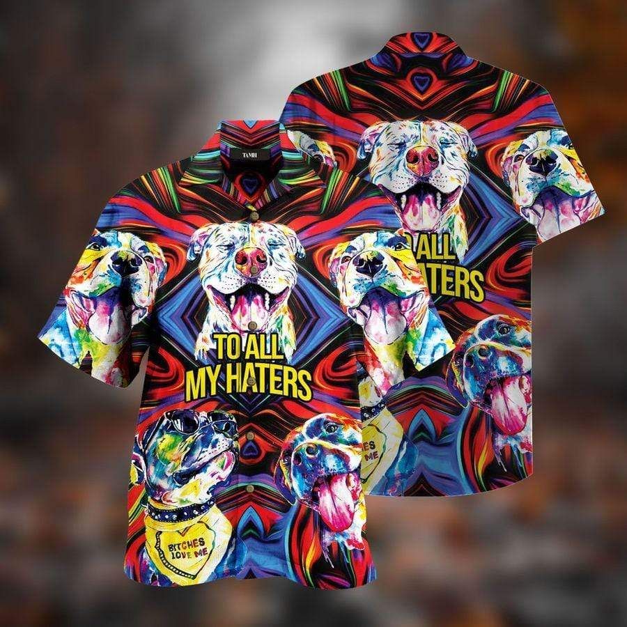 Order Hawaii Aloha Shirts Pitbull To All Haters Ha38831