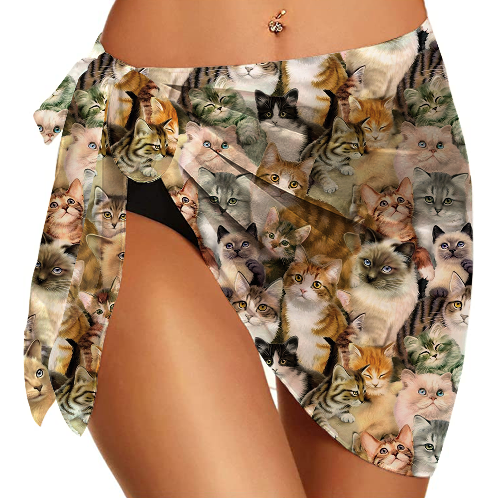 All Over Print Cute Kitten Beach Sarong