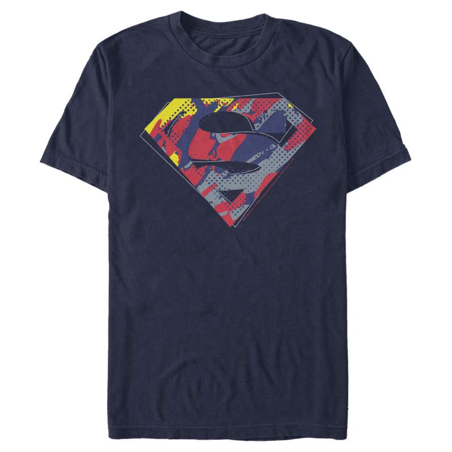 Superman Men’s Logo Paint Splatter  T Shirt