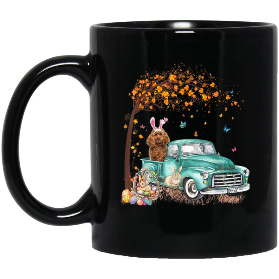 Poodle Ear Costume Rabbit Eggs Vintage Retro Truck Mug