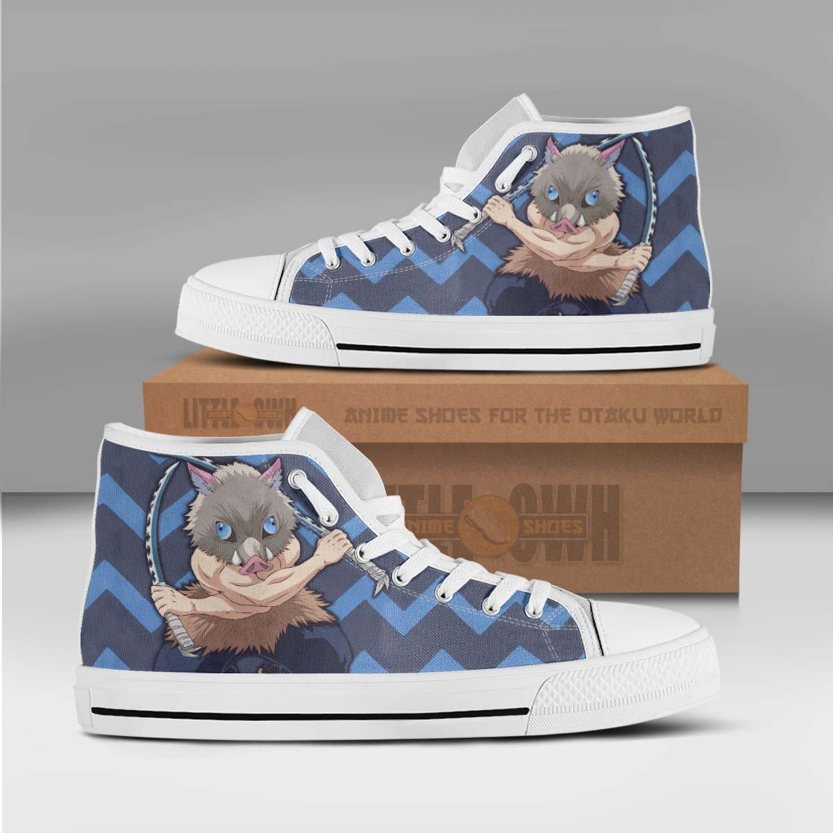 Inosuke Demon Slayer All Star High Top Sneakers Anime Custom Pattern Canvas Shoes