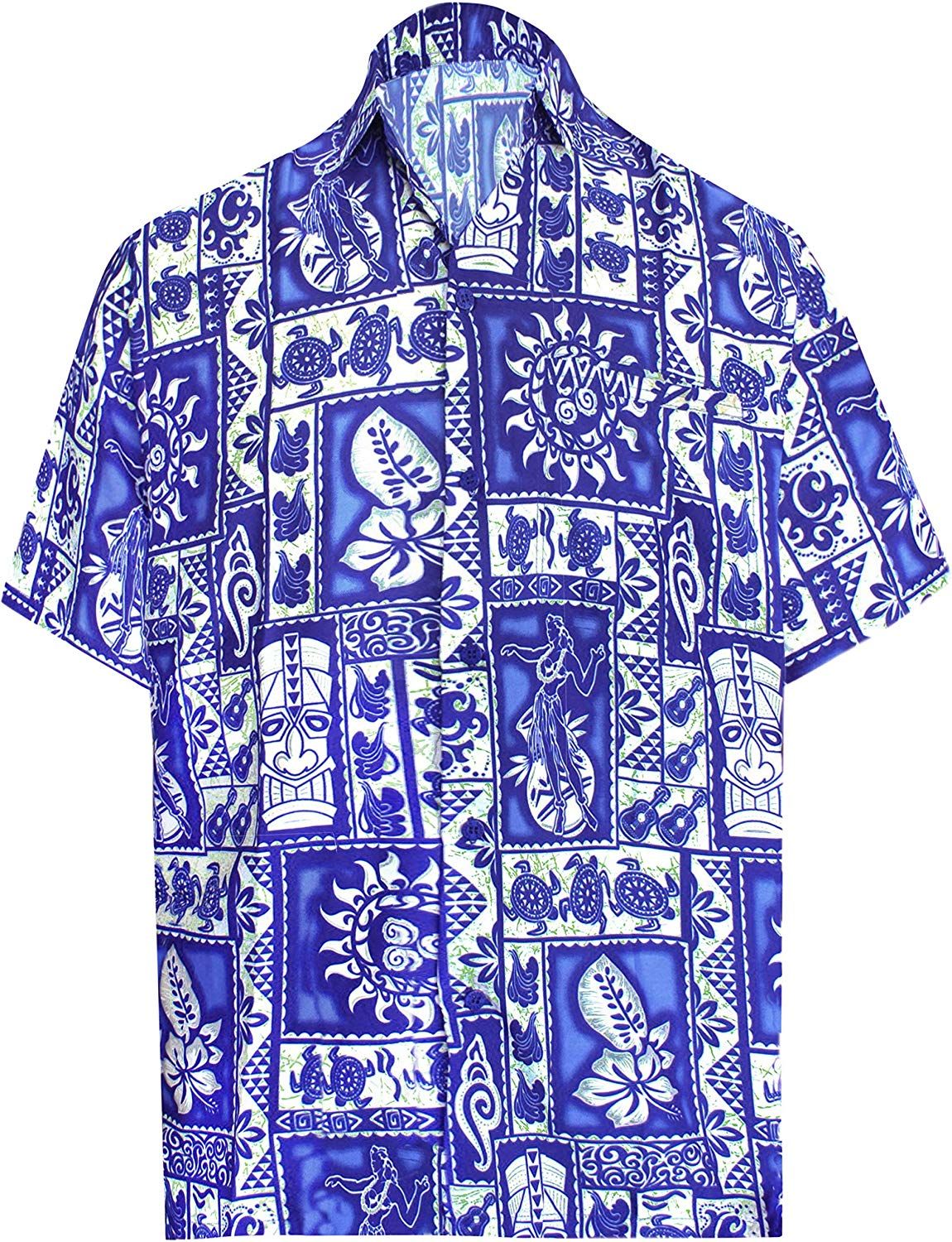 Floral Blue Unique Design Hawaii Shirt Ha13279