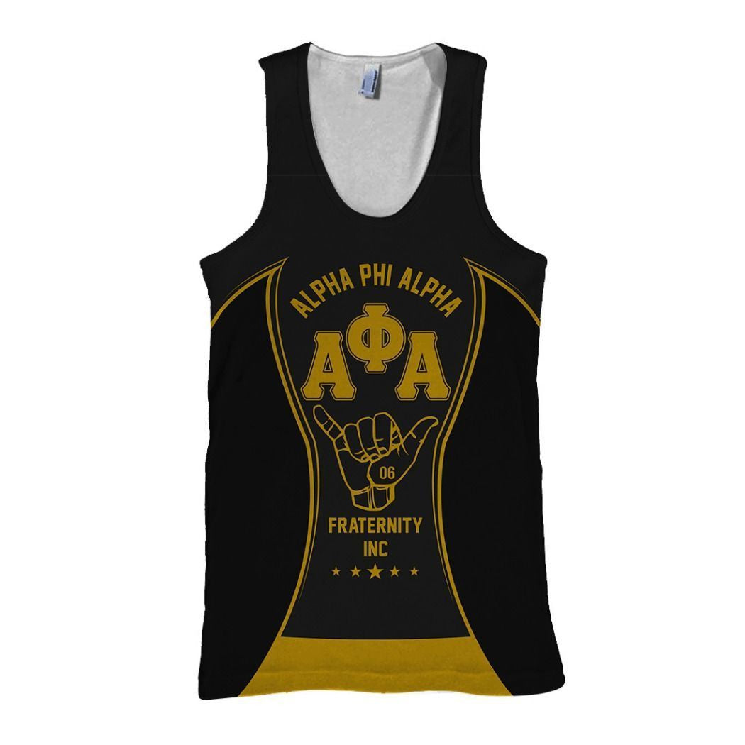 Wonderprint Tank Top Alpha Phi Alpha Greek Letter Hand Sign Tank Top