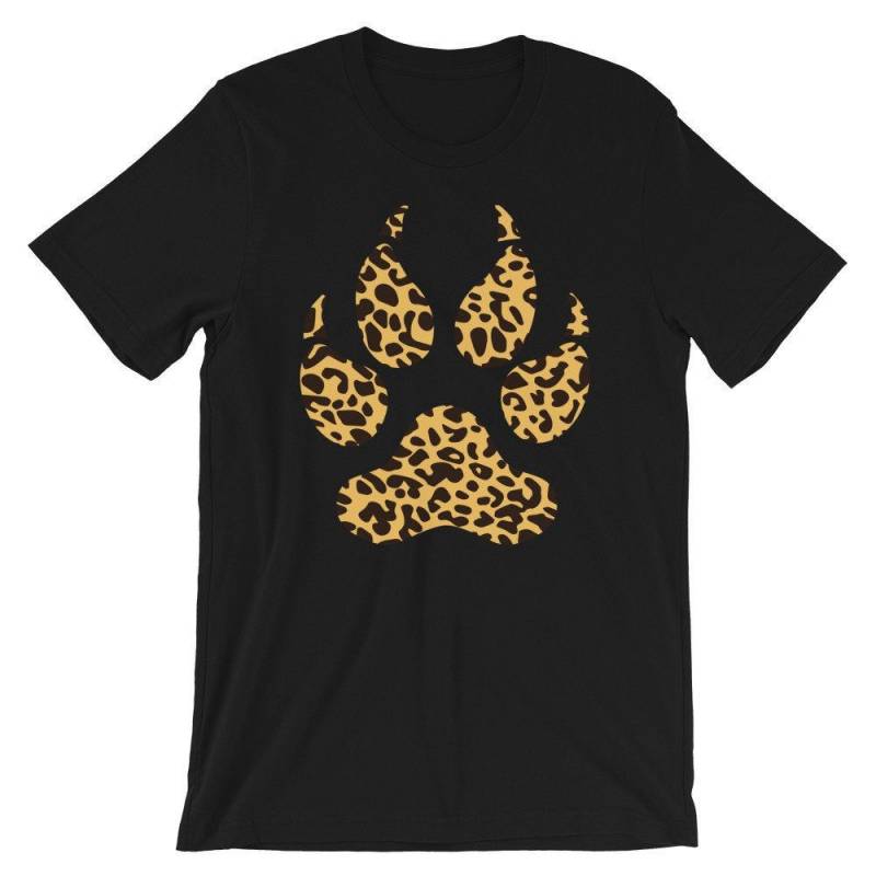 Crushtee Leopard Paw Shirt | Funny Jaguar Animal Lover Tshirt | Pawprint Humor Teeshirt | Pet Day Awareness Design | Animal Paw Lover Gift Tees Long Sleeve Hoodie