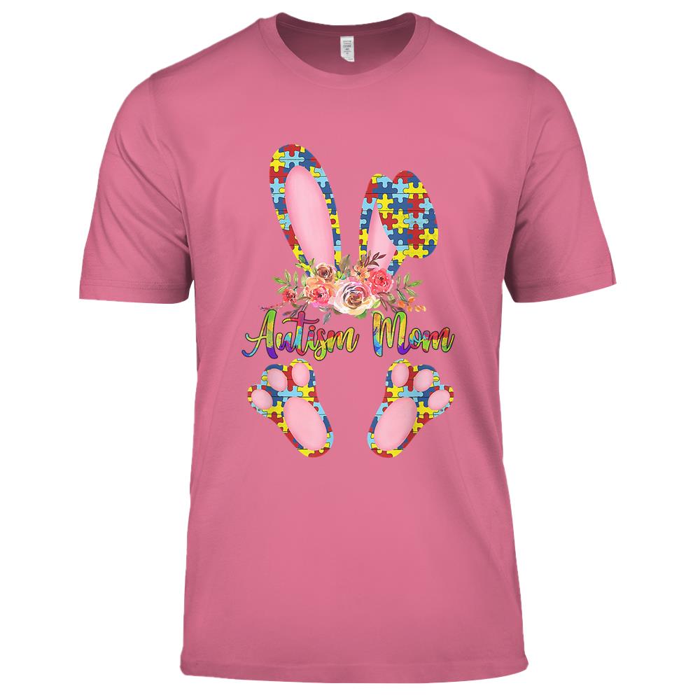 Autism Mom Cute Bunny Easter Autism Awareness Month Premium T Shirts