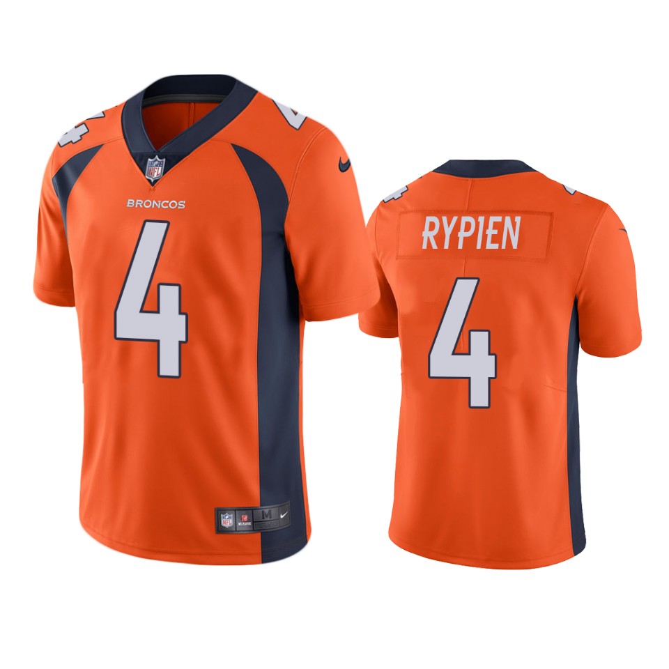 Brett Rypien Denver Broncos Orange Vapor Limited Jersey