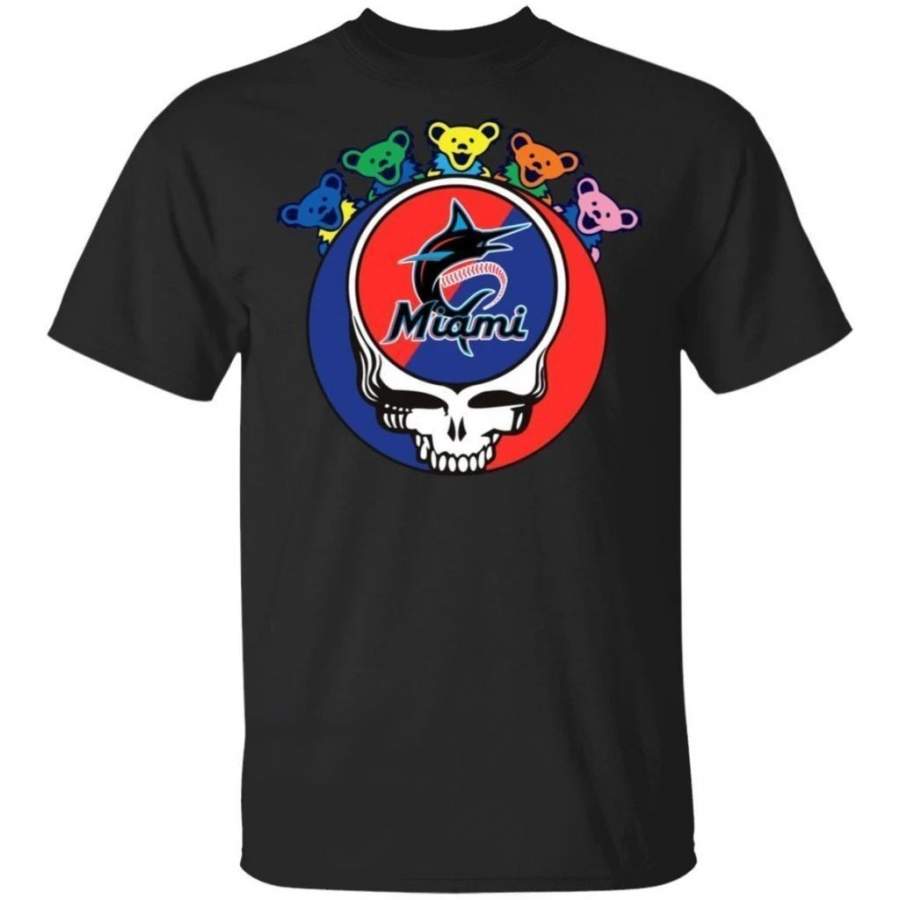 The Grateful Dead Mixed Miami Marlins T-Shirt For Fans PT06