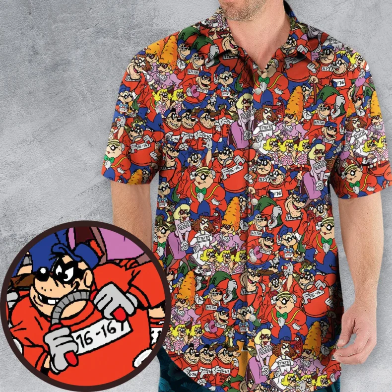 Beagle Boys Patterns Hawaiian Shirt