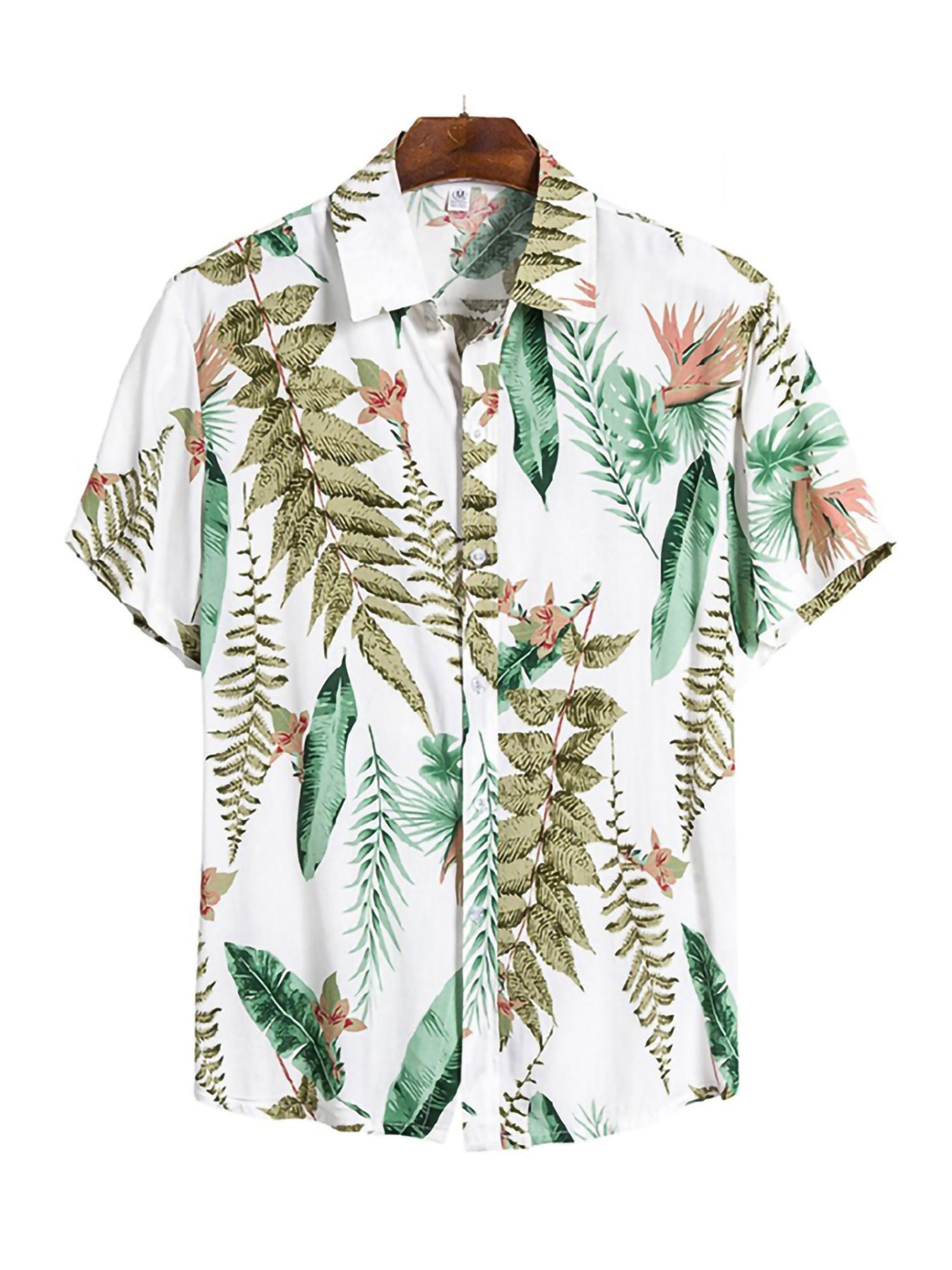 Leaves White Unique Design Hawaii Shirt Ha16834