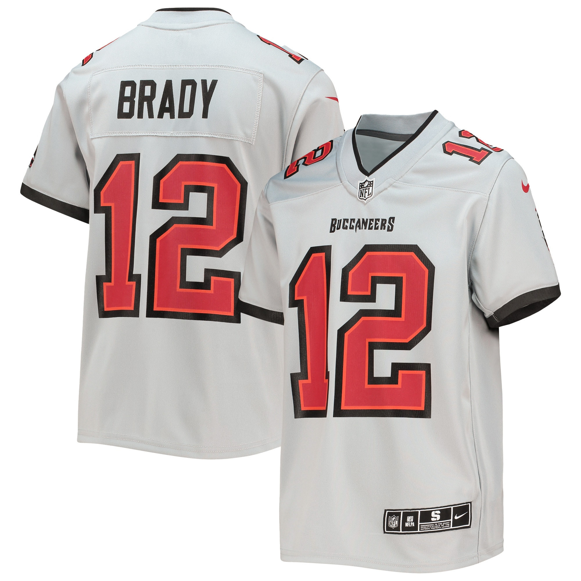 Tom Brady Tampa Bay Buccaneers Inverted Team Game Jersey – Gray NFL