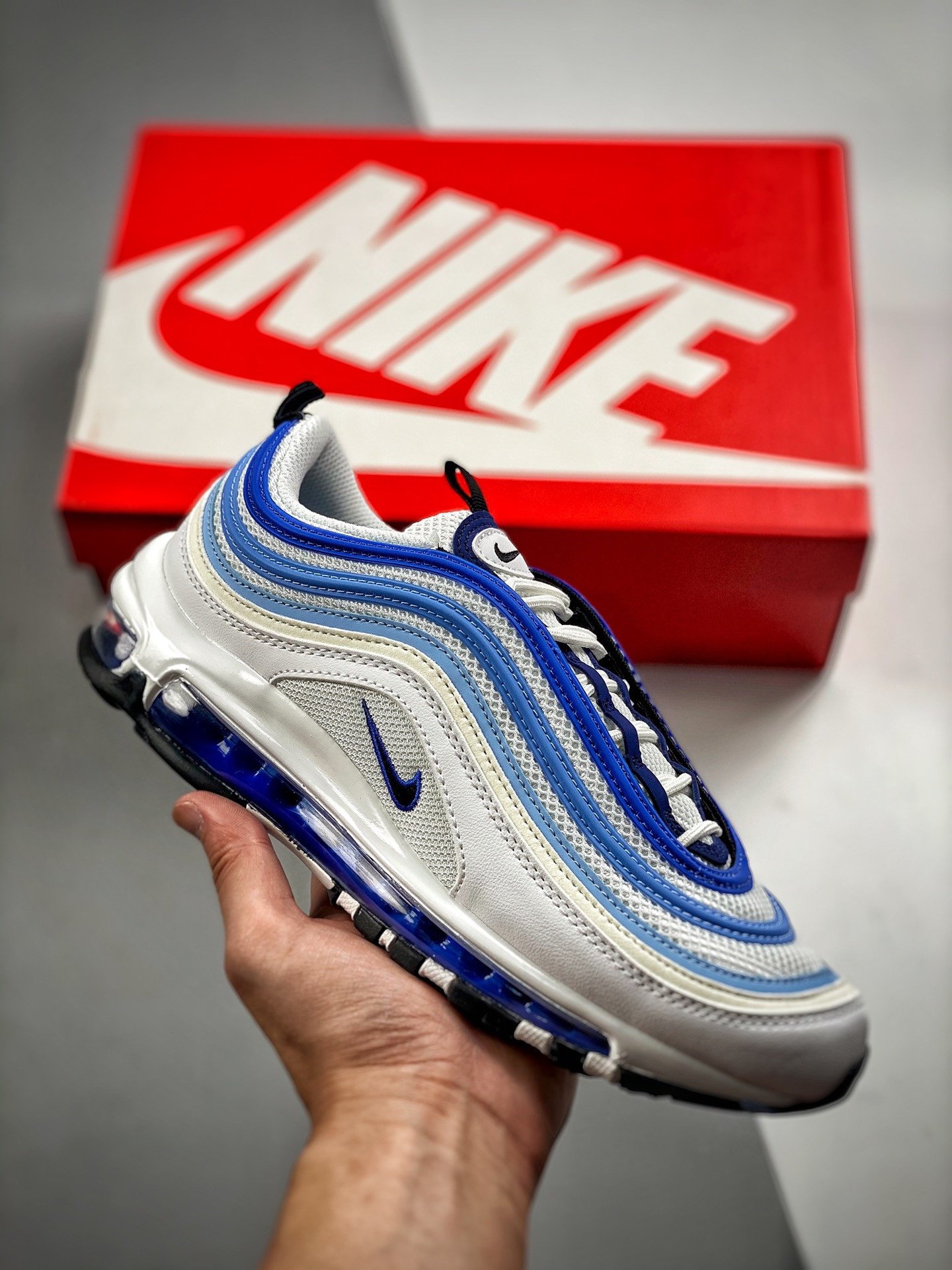 Nike Air Max 97 Blueberry WhiteBlue-Black DO8900-100 5339656