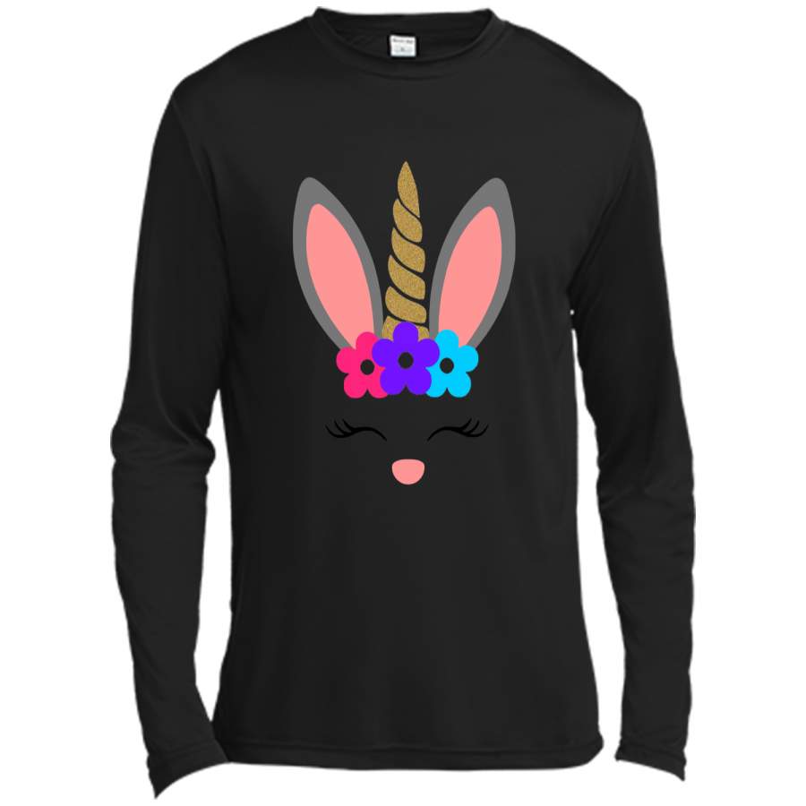 Bunnicorn Happy Easter Bunny Unicorn T Shirt Long Sleeve Moisture Absorbing Shirt