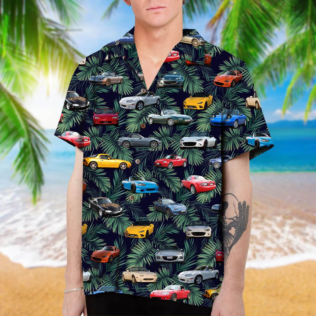 Miata Collection Art Hawaiian Shirt And Beach Short