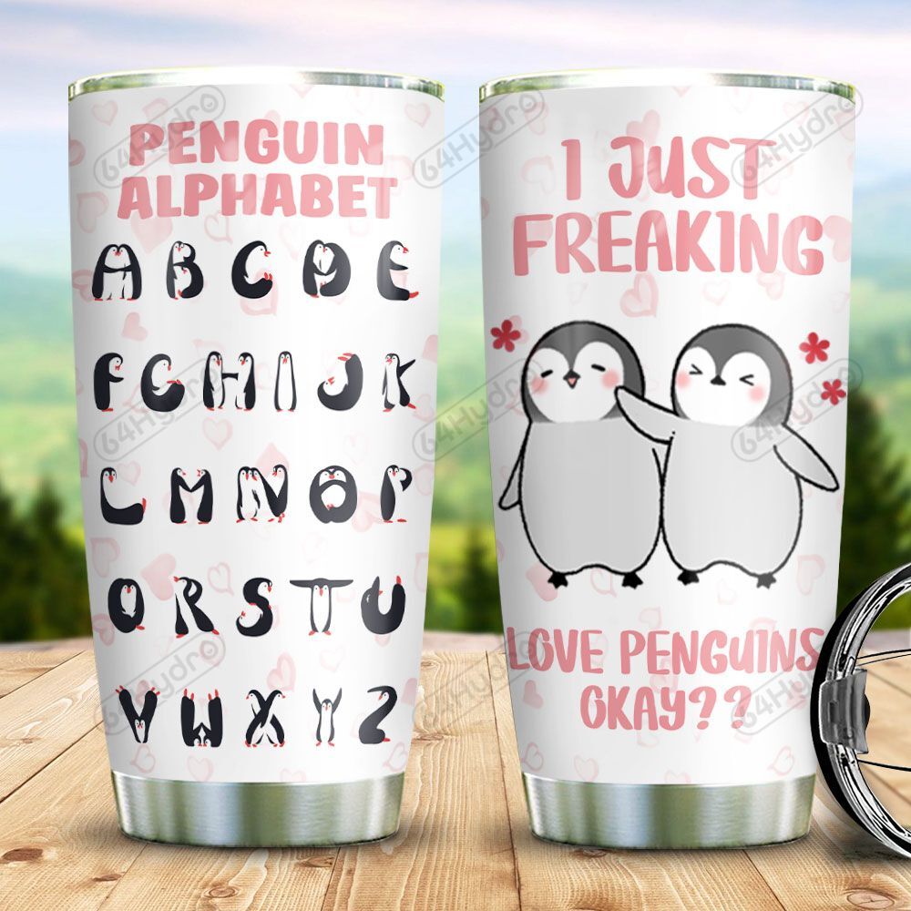 Penguin Alphabet Hlz2310005  Stainless Steel Tumbler Travel Customize Name, Text, Number, Image