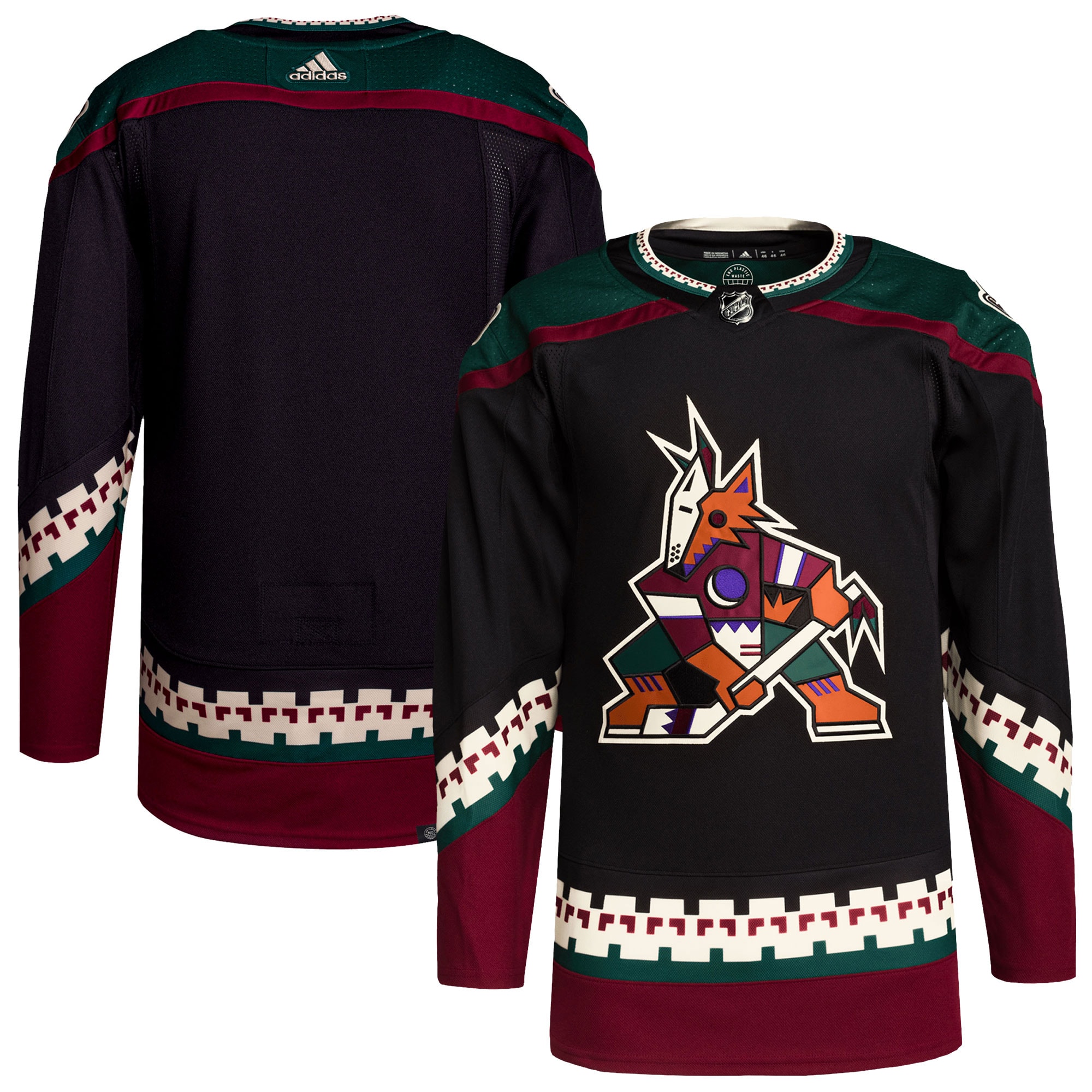 Arizona Coyotes Men's Home Primegreen Authentic Blank Jersey – Black