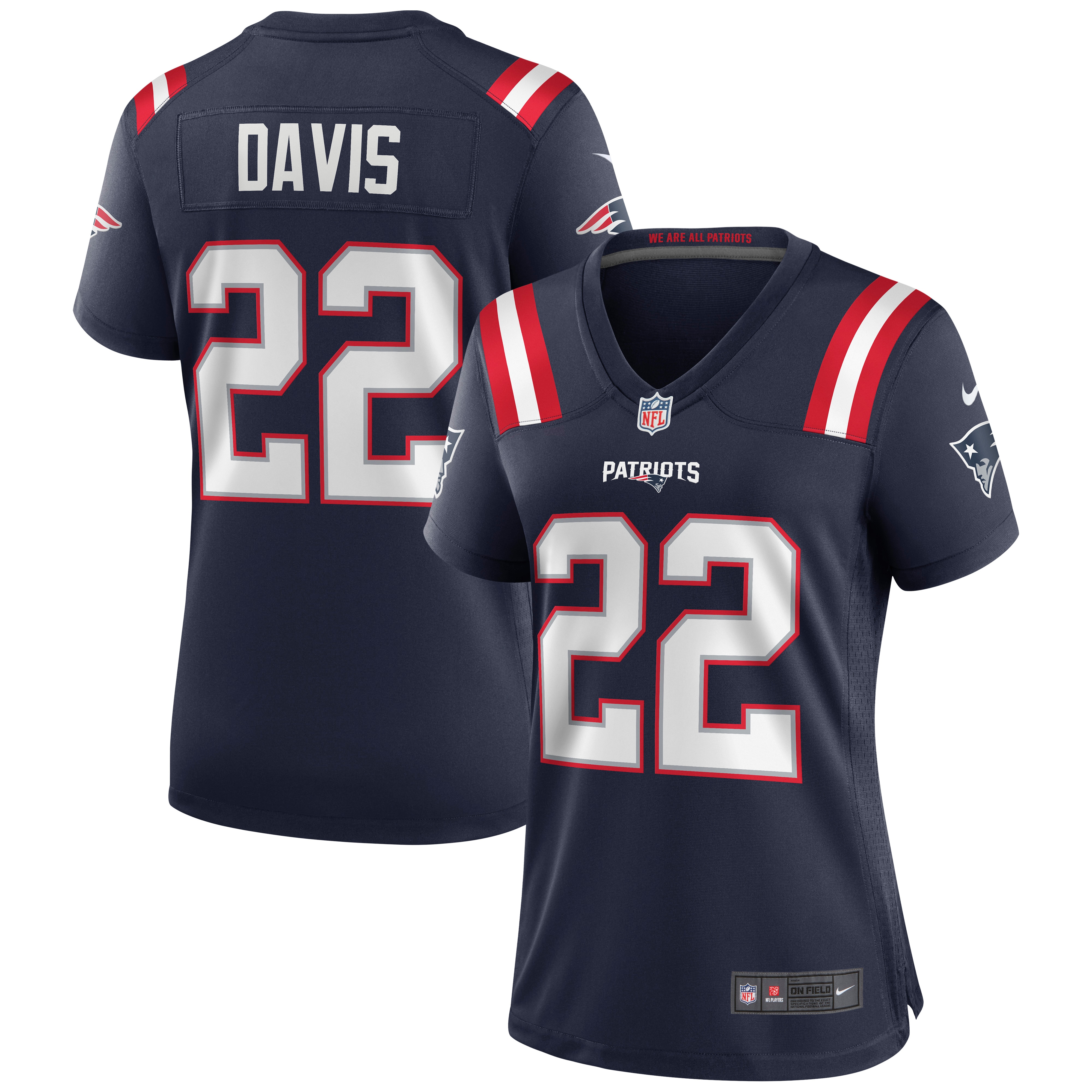 Women’s New England Patriots Cody Davis Navy Game Jersey