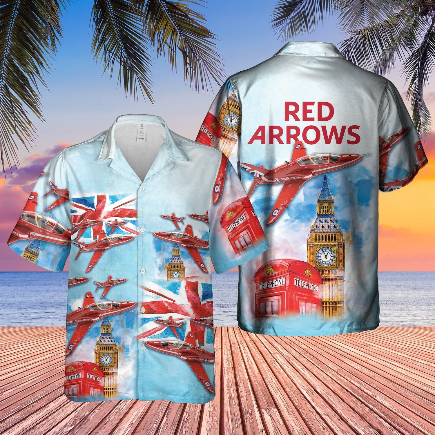 Red Arrows Raf Air Show Blue Unique Design Unisex Hawaii Shirt For Men And Women Ha88520