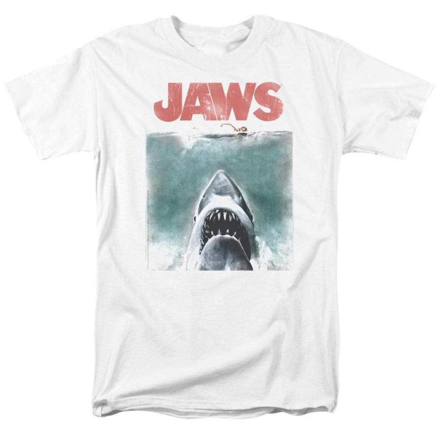 Jaws Vintage Poster Men’s Regular Fit T-Shirt