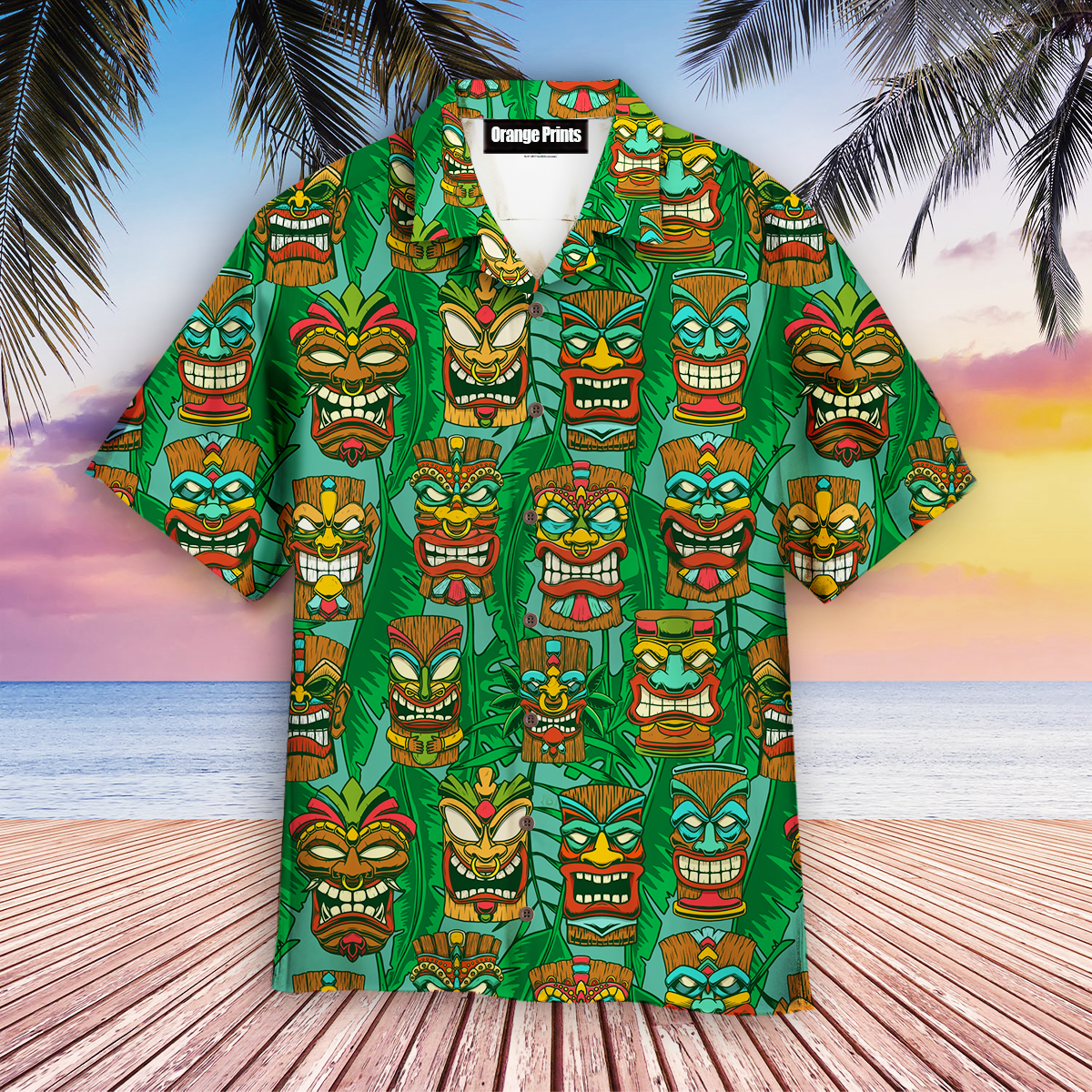 Tiki Palm Leaves Tropical Hawaii Shirt For Men Women Ha38278