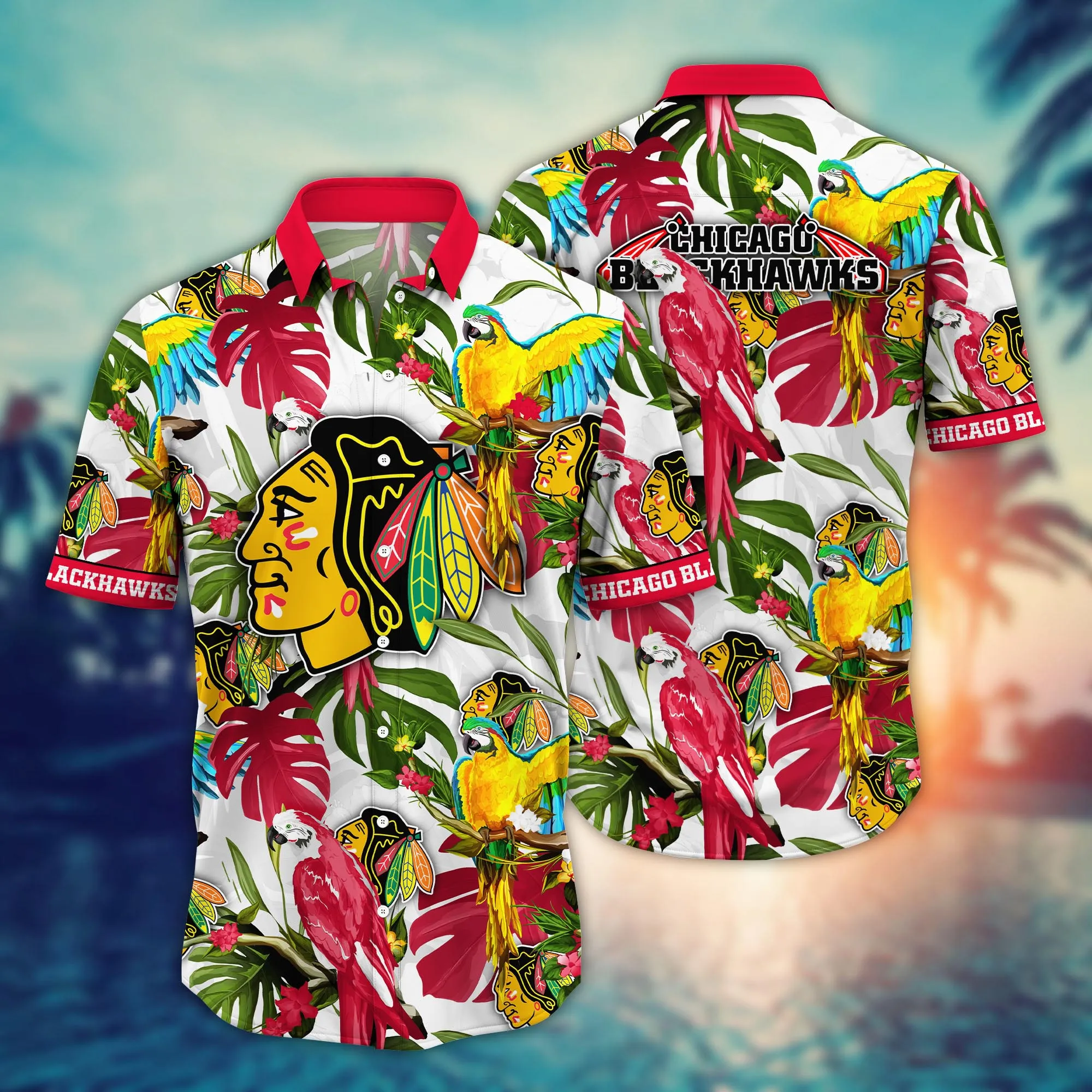 Chicago Blackhawks Nhl Hawaiian Shirt Warm Nightstime Aloha Shirt