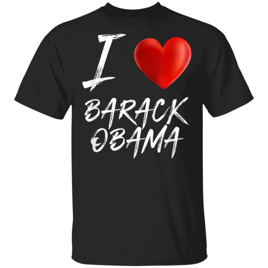 I Love Heart BARACK OBAMA President T Shirt