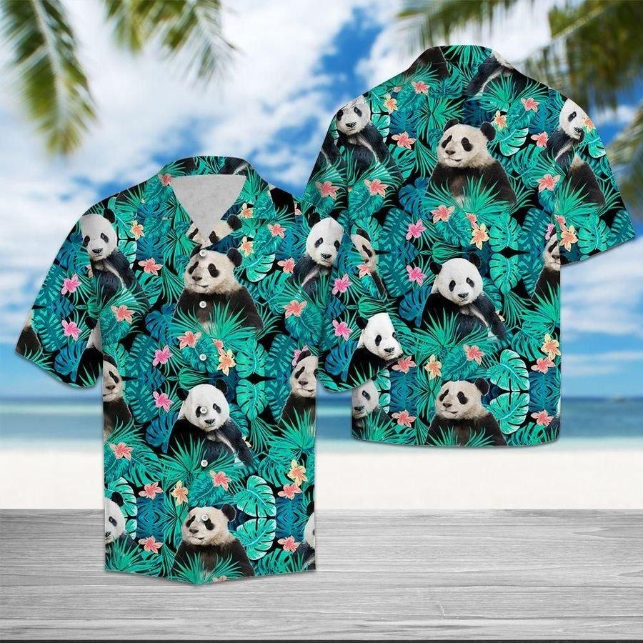 Panda Tropical Hawaii Shirt Unisex Full Size Adult Colorful Ha41877