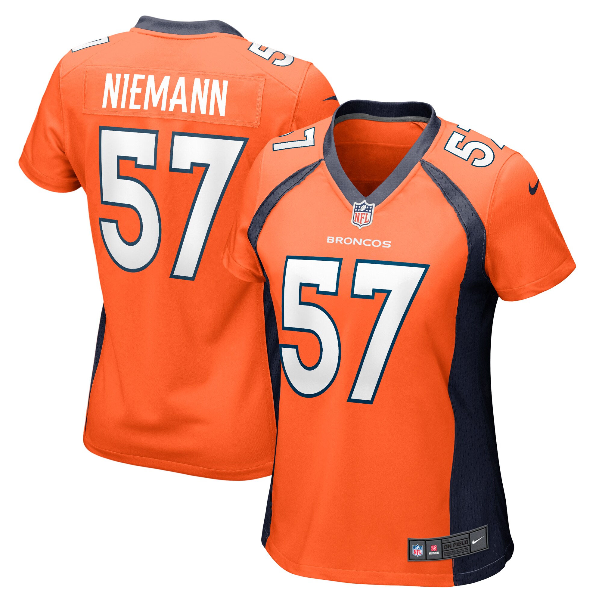 Ben Niemann Denver Broncos Women's Team Game Jersey – Orange