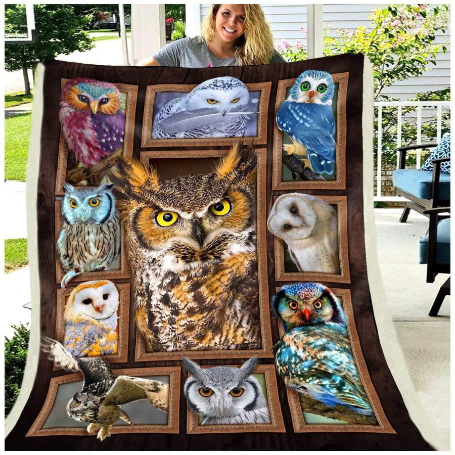 Cute Owls Blanket Gift For Owl Lovers