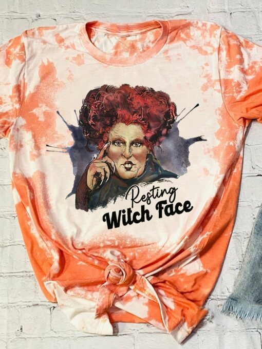 Resting Witch Face Halloween 3D All Over Printed T-Shirt For Men And Women, Happy Halloween Day