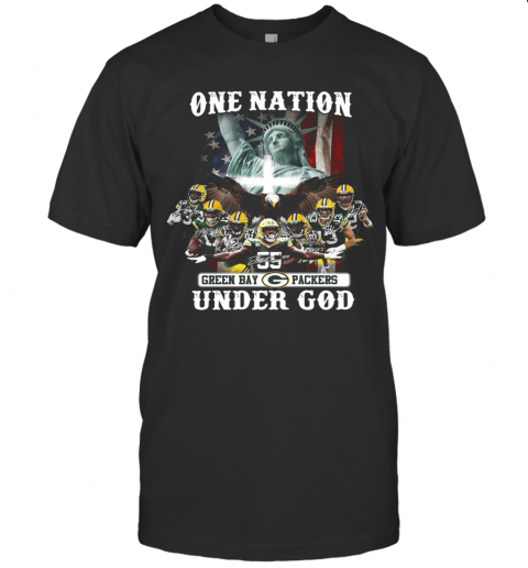 One Nation Green Bay Packers Under God Signature T-Shirt