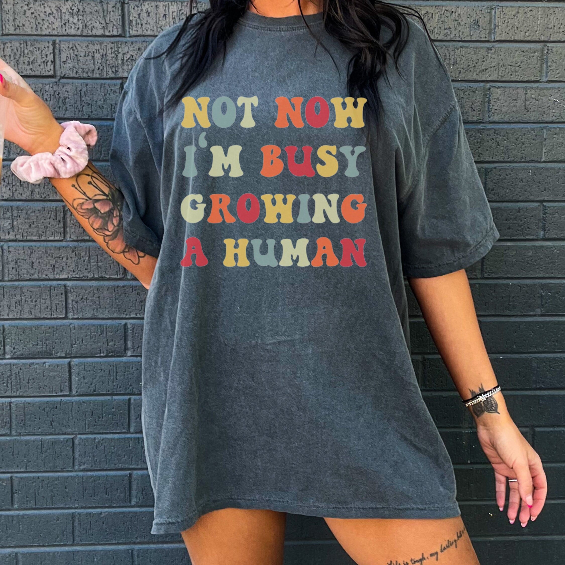 Not Now I’m Busy Growing a Human Shirt, Pregnancy Shirt, Funny Mom Shirt, Pregnancy Announcement Shirt, Baby Bump Shirt, Announcement Shirt