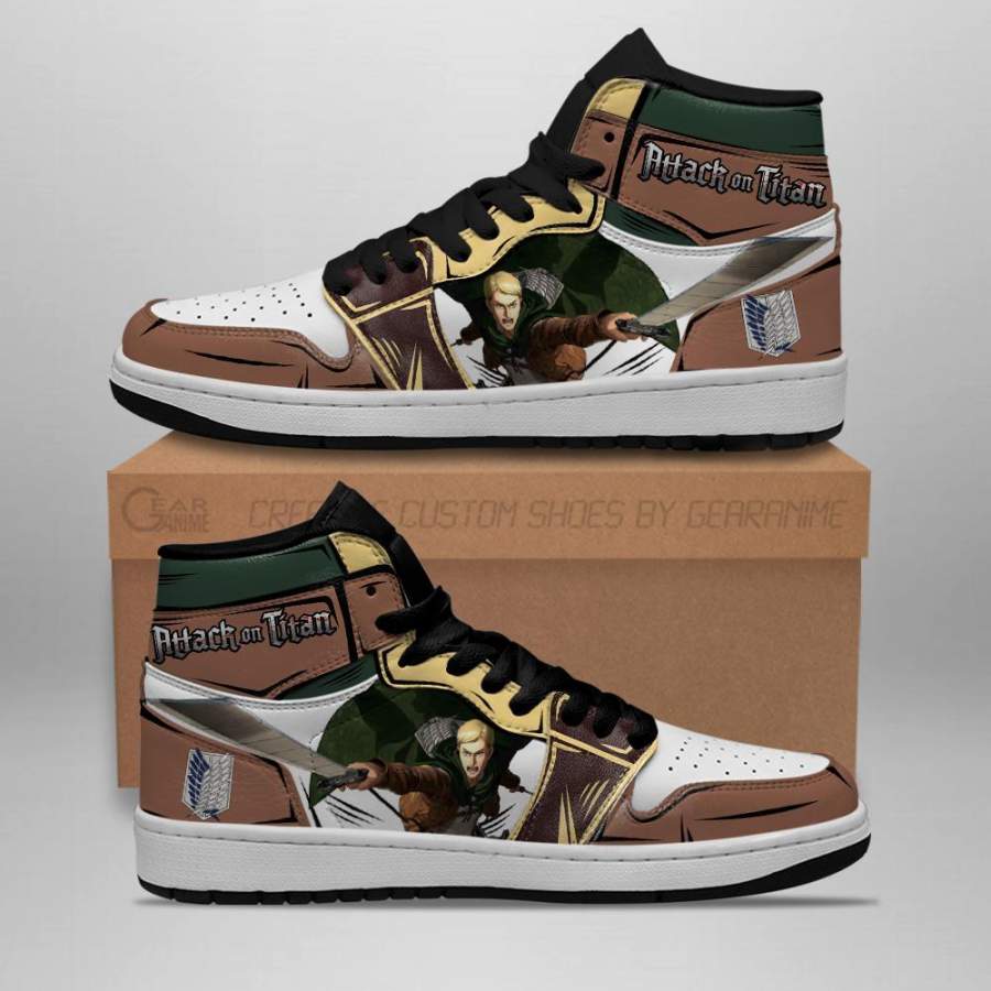 Erwin Smith Shoes High Top Attack On Titan Anime Sneakers