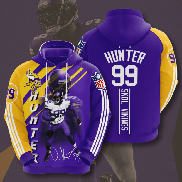 Minnesota Vikings Danielle Hunter 3D Hoodie For Men For Women All Over Printed Hoodie