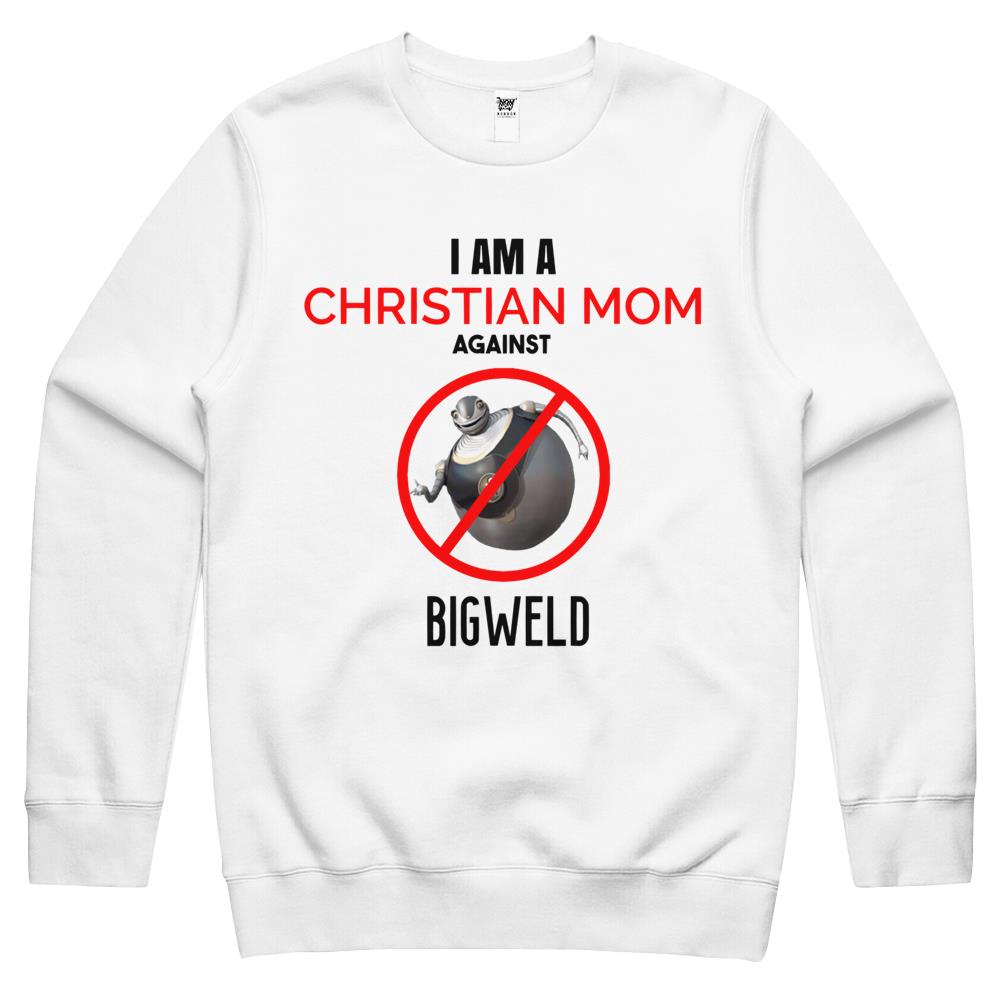 Christian Mom Against Bigweld Crewneck Sweatshirt