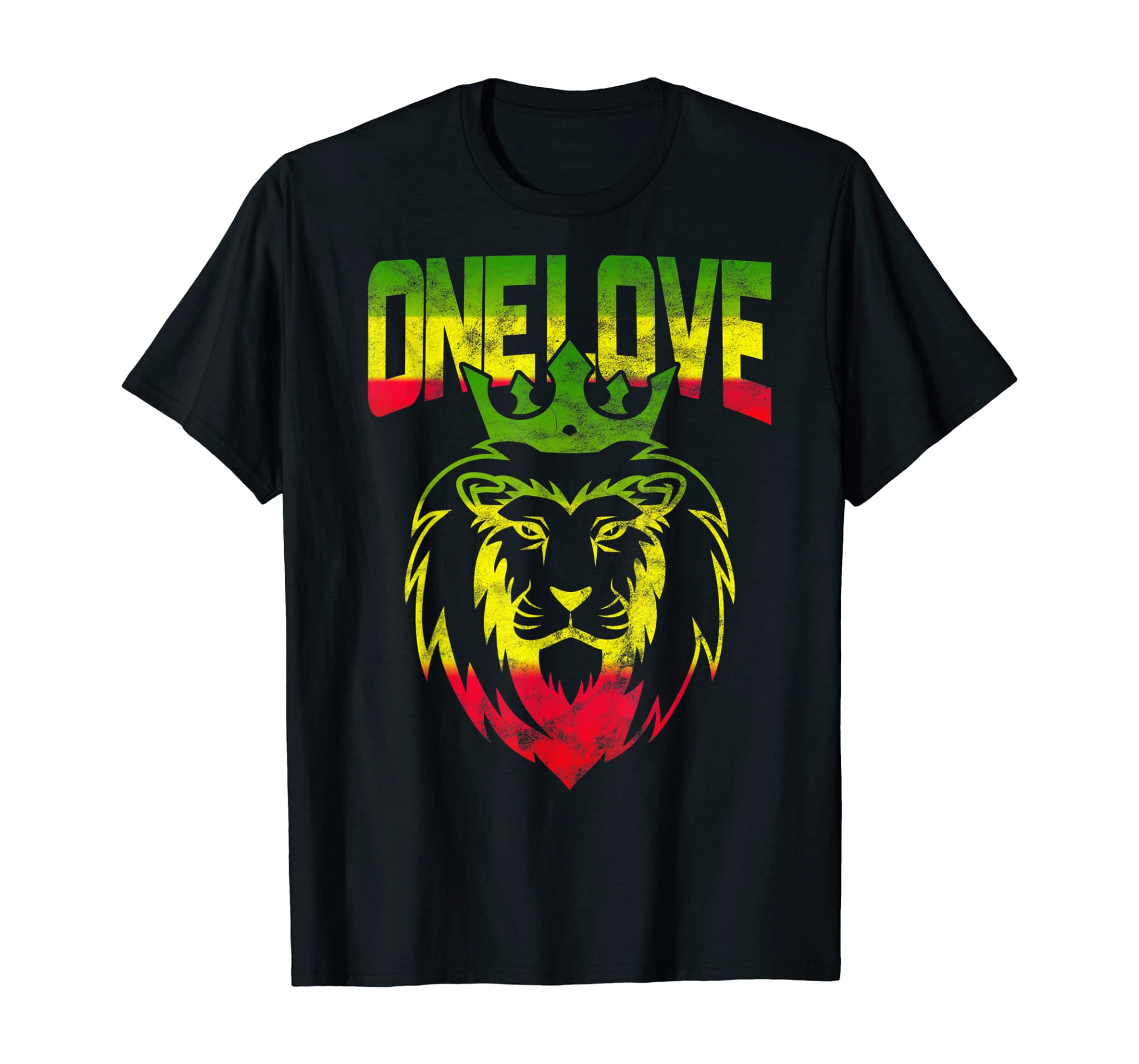 One Love Rasta Lion Jamaican Pride Reggae African Gift T-Shirt