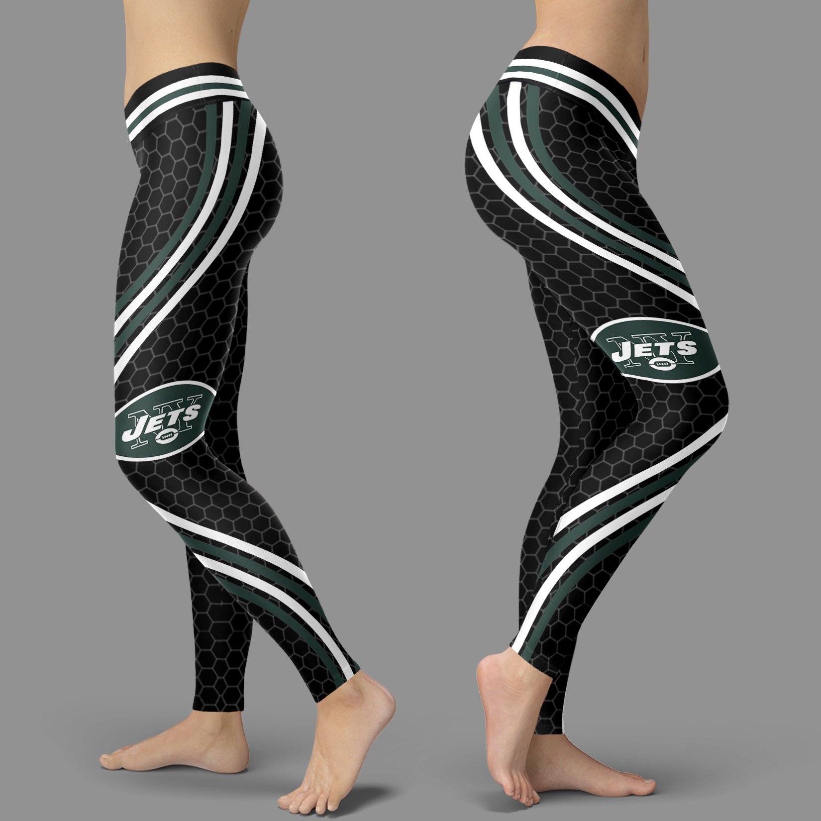 Black Curve New York Jets Leggings