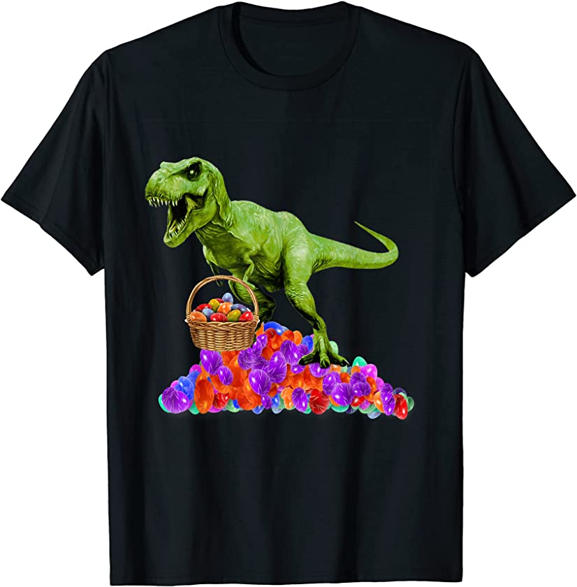 Boys Easter Dino Bunny Egg Hunt Dinosaur Trex T rex Rabbit T-Shirt